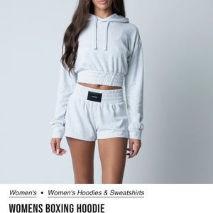 Talentless boxing cropped hoodie